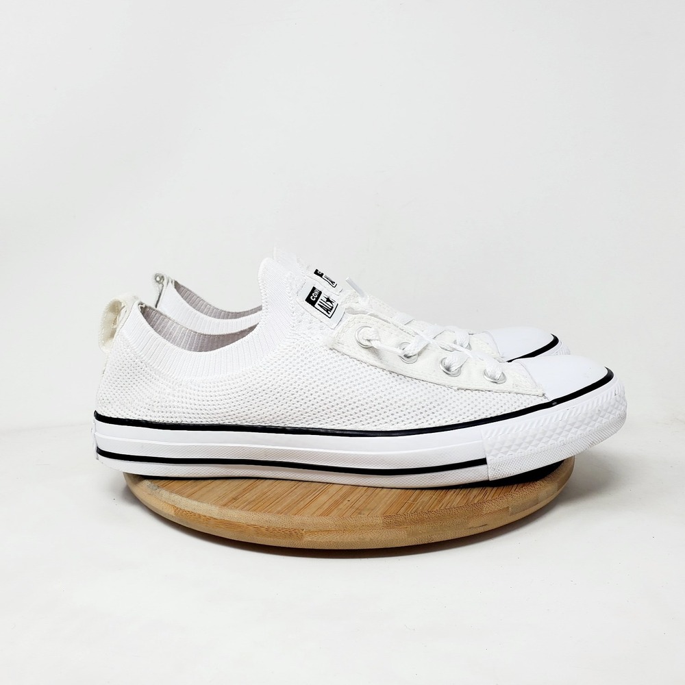 Converse Shoreline Knit Shoes Womens 9 Slip On White Low Sneaker
